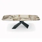 Fixed Lounge Table with Ceramic Top Made in Italy - Holidays Viadurini