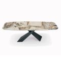 Fixed Lounge Table with Ceramic Top Made in Italy - Ferie