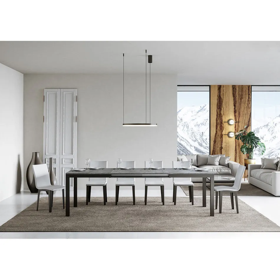 Design Table with Wooden Top Extendable up to 440 cm Made in Italy - Foxy Viadurini