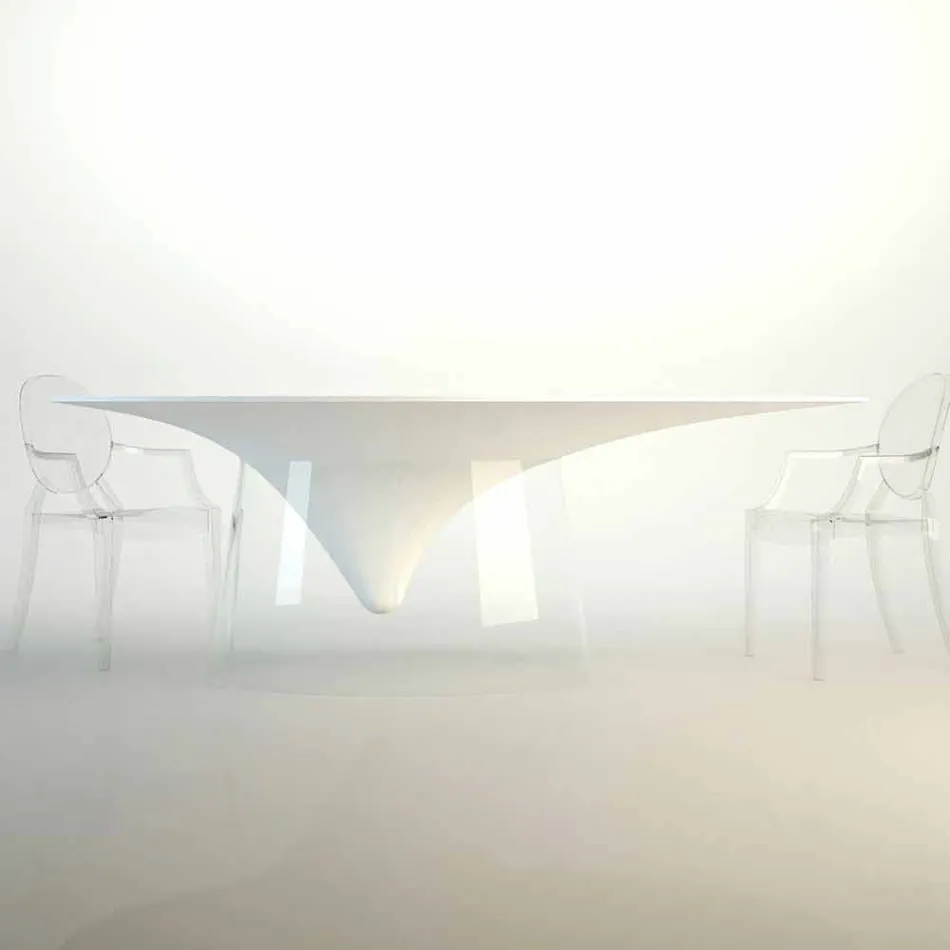 Design table with crystal base made in Italy, Teggiano Viadurini