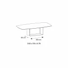 Design Table in Matt Noir Desir Ceramic and Metal Made in Italy - Dark Brown Viadurini