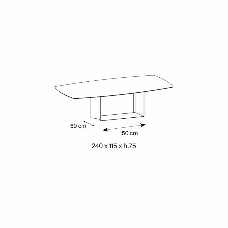 Design Table in Matt Noir Desir Ceramic and Metal Made in Italy - Dark Brown Viadurini