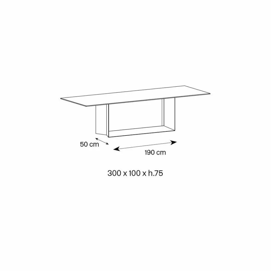 Design Table in Matt Noir Desir Ceramic and Metal Made in Italy - Dark Brown Viadurini