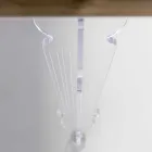 Design table in fir wood and plexiglass made in Italy, Castro Viadurini