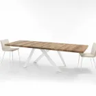 Modern extensible table made of made in Italy melamine wood, Wilmer Viadurini