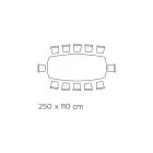 Fixed Barrel-shaped Table with Laminate and Steel Top Made in Italy - Grotta Viadurini