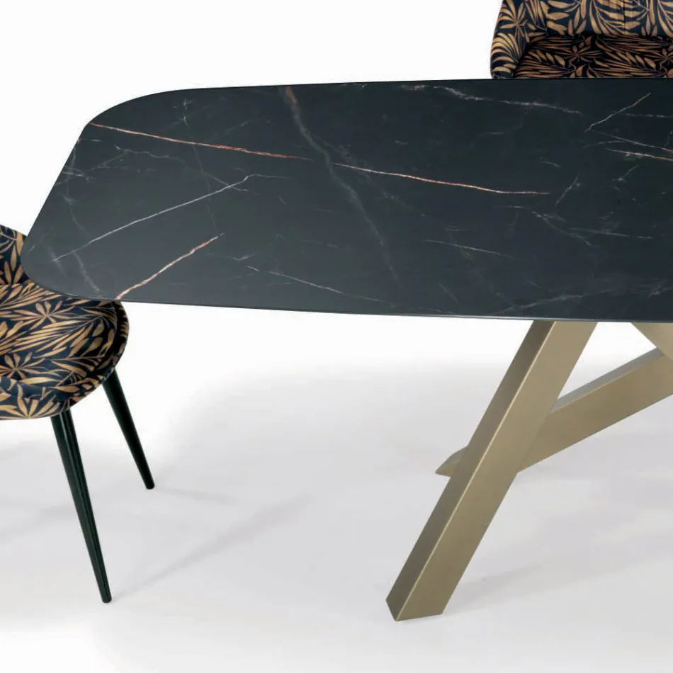 Fixed Barrel Table with Laminate Top Made in Italy - Settimmio Viadurini