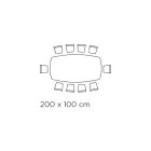 Fixed Barrel-shaped Table in Ceramic and Ash Wood Made in Italy - North Viadurini