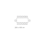 Fixed Table with Steel Base and Ceramic Top Made in Italy - Trousers Viadurini