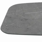 Fixed Table with Black Steel Base and Laminate Top Made in Italy - Glasses Viadurini