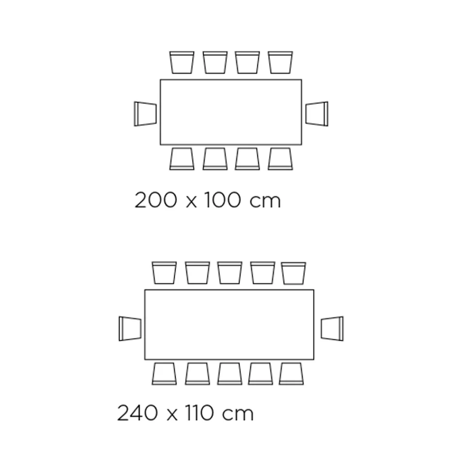 Fixed Table with Reverse Edge in Extra-clear Glass and Steel Made in Italy - Grotta Viadurini