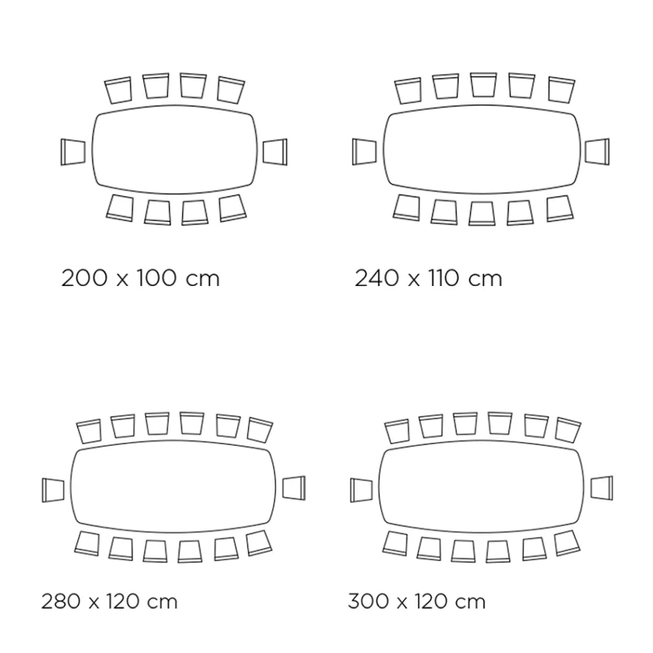 Fixed Table with Barrel Ceramic Top and Steel Base Made in Italy - Ezzellino Viadurini