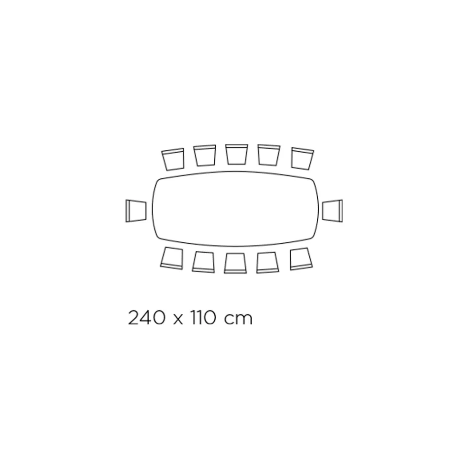 Fixed Table with Polished Silver Onyx Ceramic Top Made in Italy - Grotta Viadurini