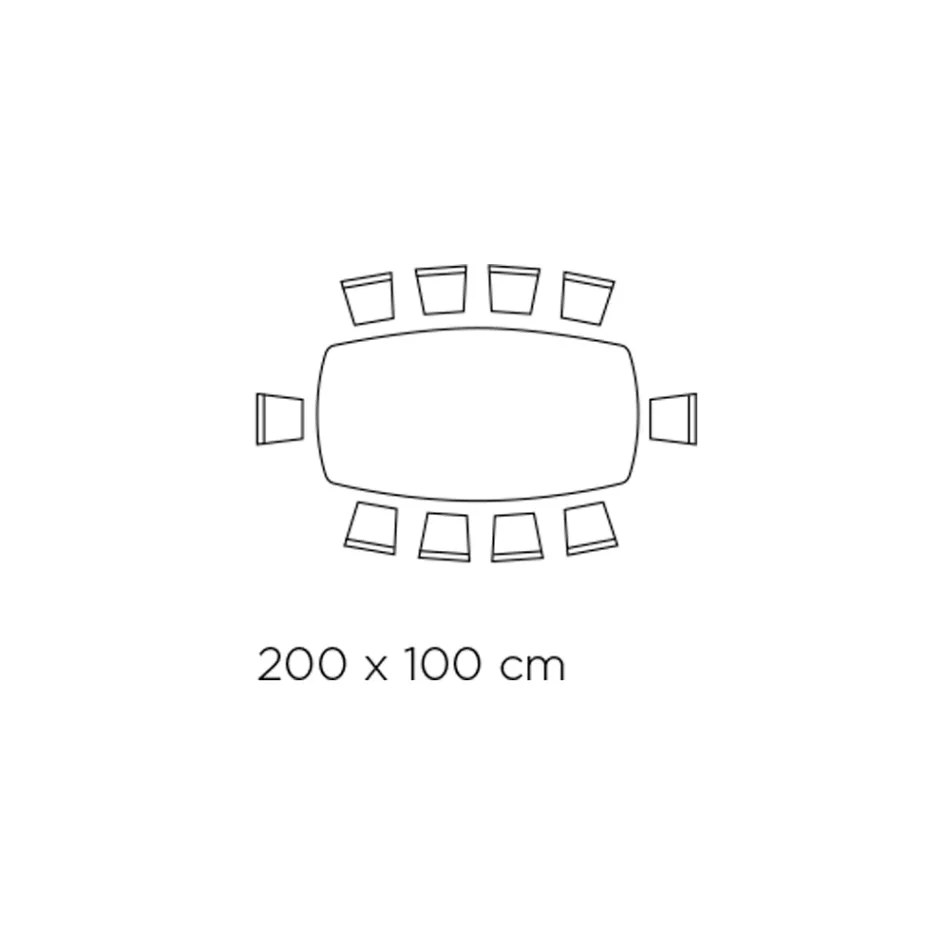 Fixed Table with Barrel-Shaped Glass Top and Steel Base Made in Italy - Ezzellino Viadurini