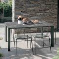 Fixed Outdoor Table in Hpl Alicante and Metal Base Made in Italy - Carl