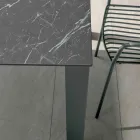 Fixed Outdoor Table in Hpl Alicante and Metal Base Made in Italy - Carl Viadurini