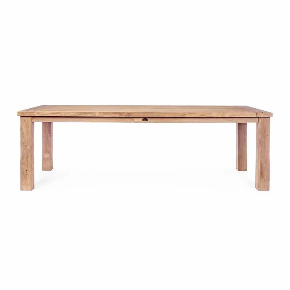 Fixed Garden Table in Wood for 8 People Homemotion - Hunter Viadurini