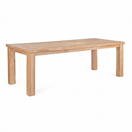 Fixed Garden Table in Wood for 8 People Homemotion - Hunter Viadurini