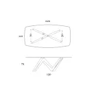 Fixed Dining Table in Glass and Rigid Polyurethane Made in Italy - Lavender Viadurini