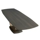 Fixed Lounge Table in Solid Wood with Central Pedestal - Luuk Viadurini