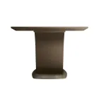 Fixed Lounge Table in Solid Wood with Central Pedestal - Luuk Viadurini