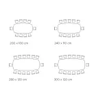 Fixed Ceramic Table and Base in Black Painted Steel Made in Italy - Glasses Viadurini