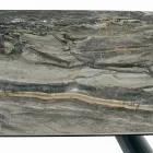 Fixed Ceramic Table and Base in Black Painted Steel Made in Italy - Glasses Viadurini