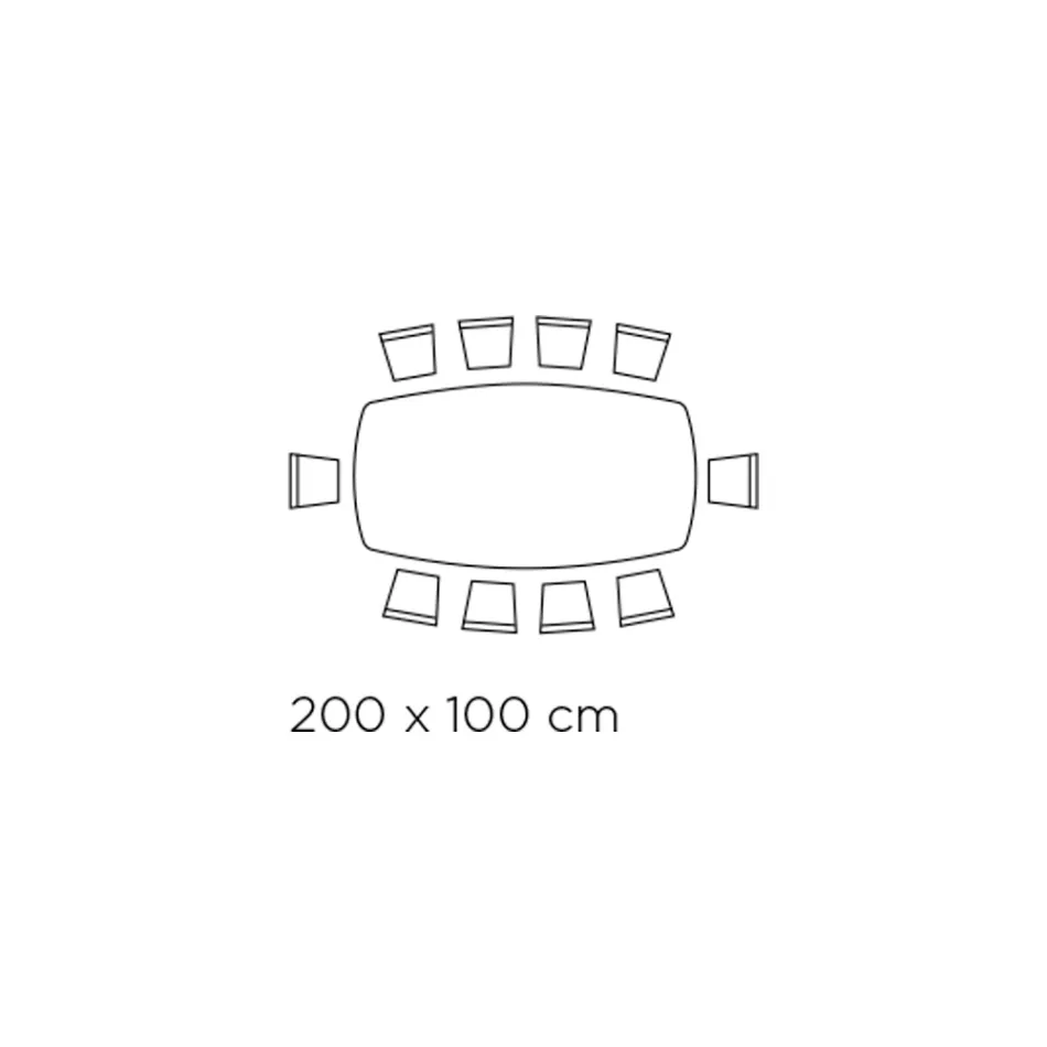 Fixed Table in Extra-clear Glass and Ash Made in Italy - North Viadurini