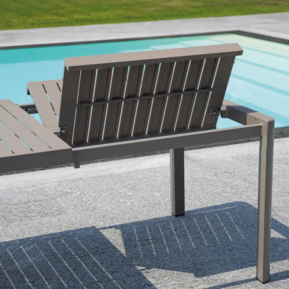 Garden Table Extendable to 240 cm with Aluminium Structure - Geoffroy Viadurini
