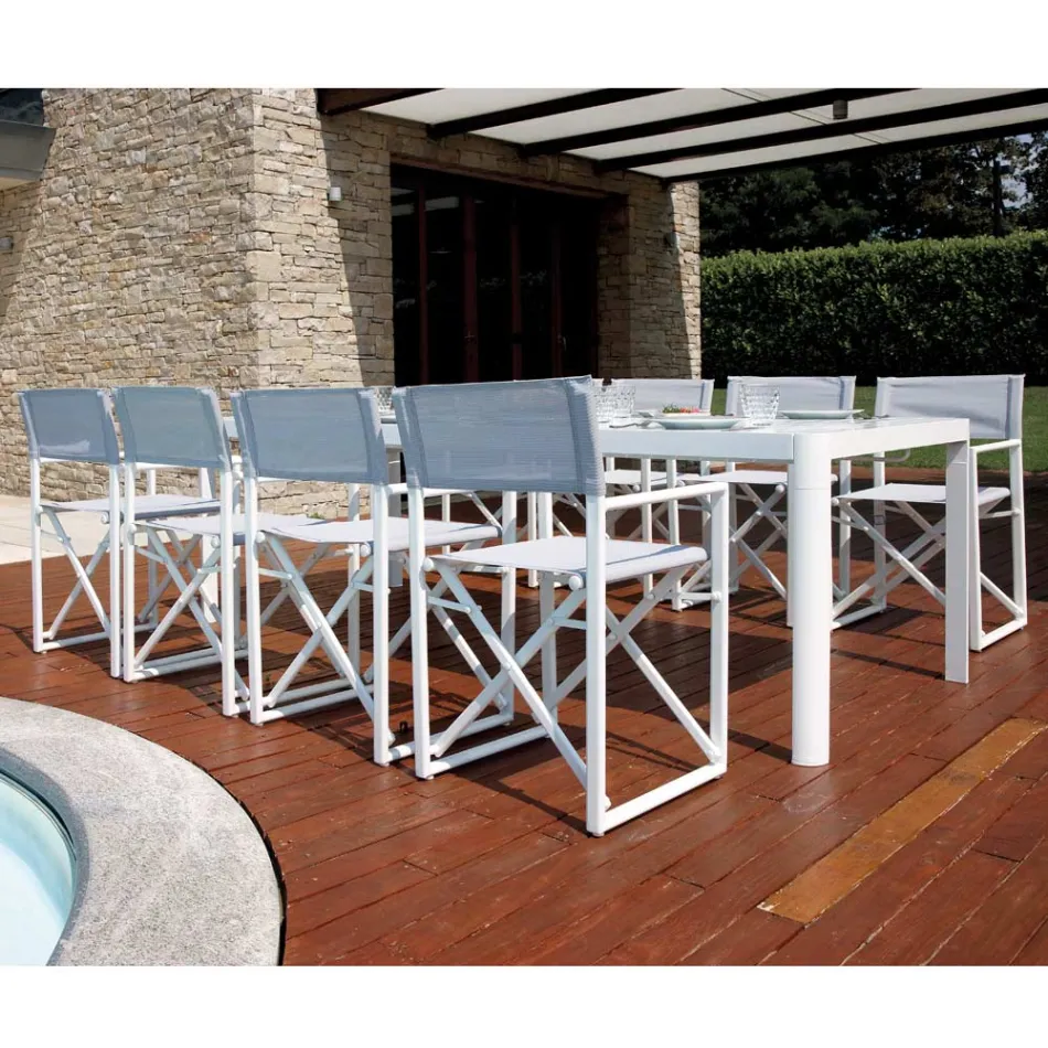 Garden Table Extendable to 240 cm with Aluminium Structure - Geoffroy Viadurini