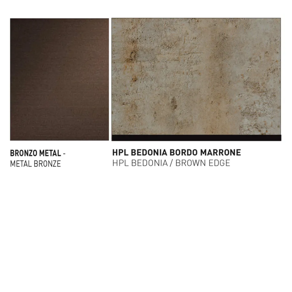 Garden Table with Aluminium Seat Made in Italy - Plinto by Varaschin Viadurini