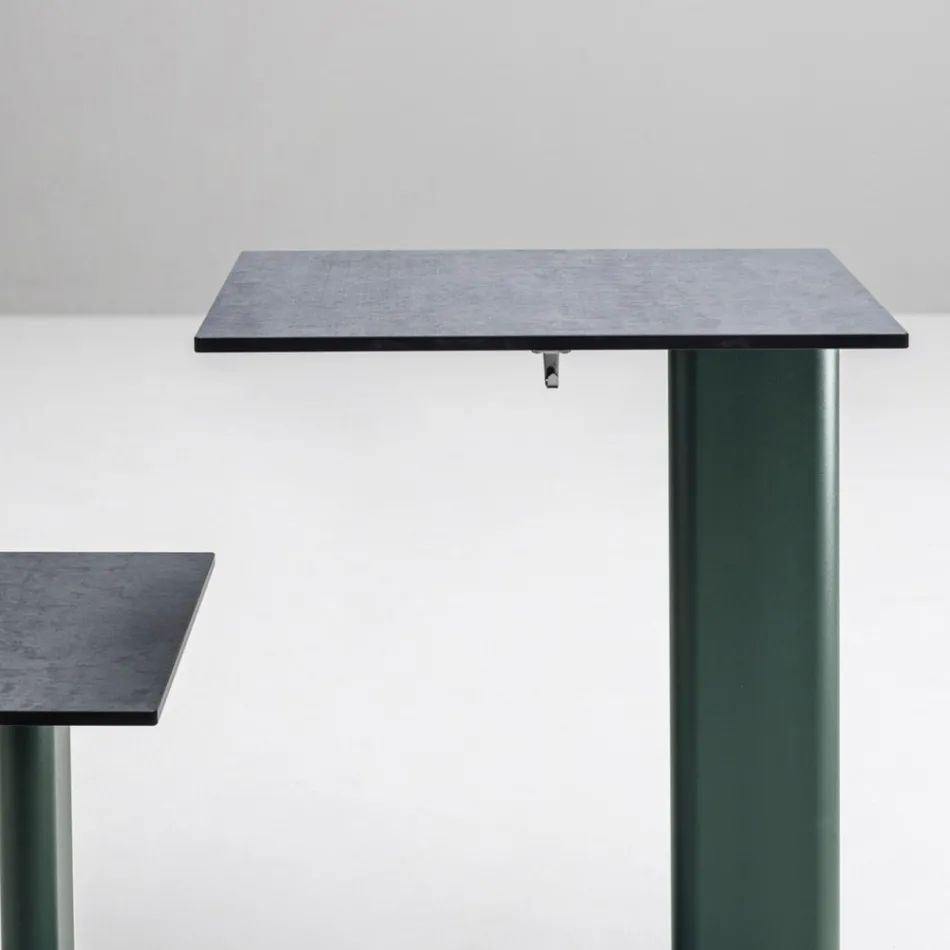 Garden Table with Aluminium Seat Made in Italy - Plinto by Varaschin Viadurini