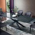 Polished Greek Black Ceramic Table Made in Italy - Grotta
