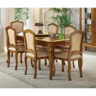 Extendable Wooden Table 280 cm Classic Style Made in Italy - Majesty Viadurini