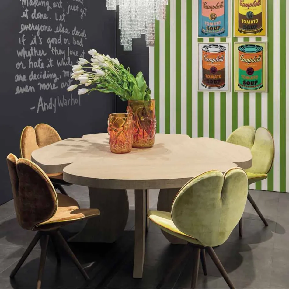 in brushed oak table with wax finish Andy Viadurini