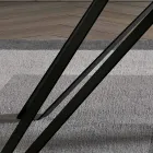 Table in Charcoal Ash Veneer and Metal Made in Italy - Meluso Viadurini