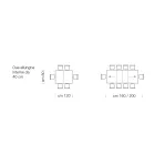 Extendable Laminate Wooden Table up to 470 cm Made in Italy – Gordito Viadurini