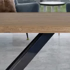 Table in Masellato Oak Plated and Metal Made in Italy - Seoul Viadurini