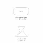 Tempered glass table of modern design produced in Italy, Clark Viadurini