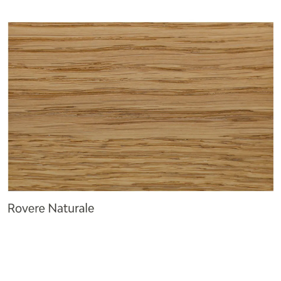 Indoor Table with Oak Top and Legs Made in Italy - Geolier Viadurini