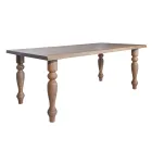Indoor Table with Oak Top and Legs Made in Italy - Geolier Viadurini
