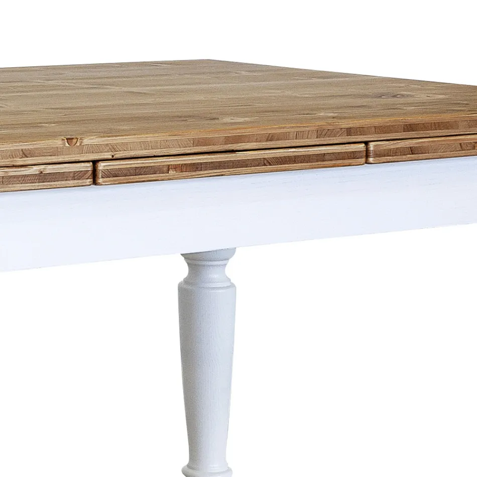 Extendable Living Table in Nordic Fir Made in Italy - Benidorm Viadurini