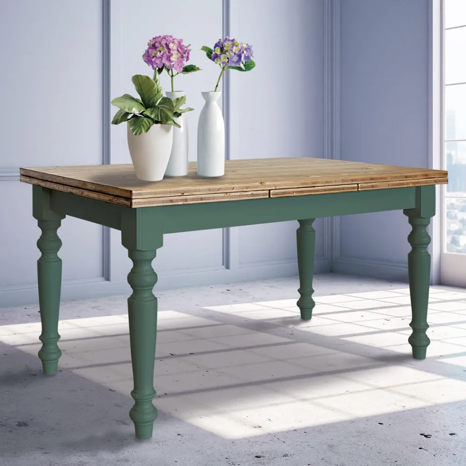 Extendable Living Table in Nordic Fir Made in Italy - Benidorm Viadurini