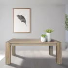 Extendable Living Table in Knotted Oak Plated Made in Italy - Durin Viadurini