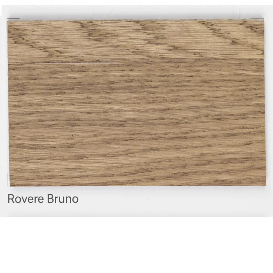 Extendable Living Table in Knotted Oak Plated Made in Italy - Durin Viadurini