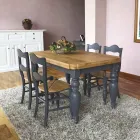 Extendable Living Table in Oak with Shaped Corners Made in Italy - Rafael Viadurini