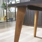 Living Table in Massellato Oak Available in Various Edges Made in Italy - Treebeard Viadurini