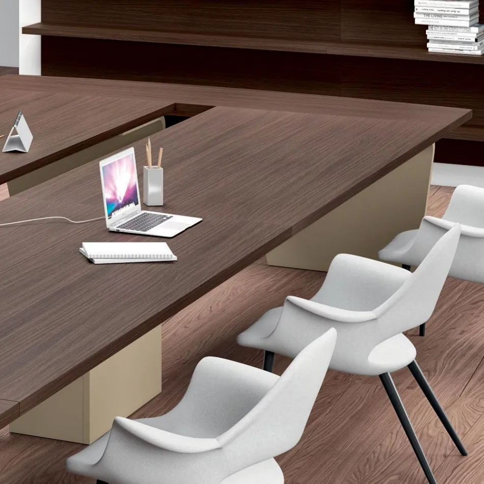 Meeting table in melamine by Andrea Stramigioli - Butterfly Viadurini