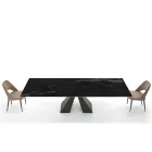 Modern Extendable Table up to 278 cm in Made in Italy Ceramic - Dalmatian Viadurini