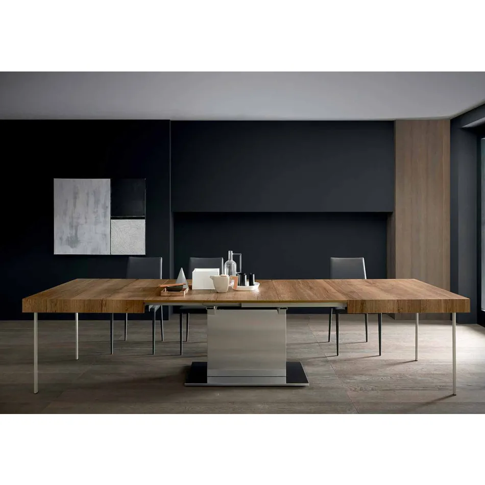 Modern Extendable Table Up to 480 cm in Wood Made in Italy - Michael Viadurini